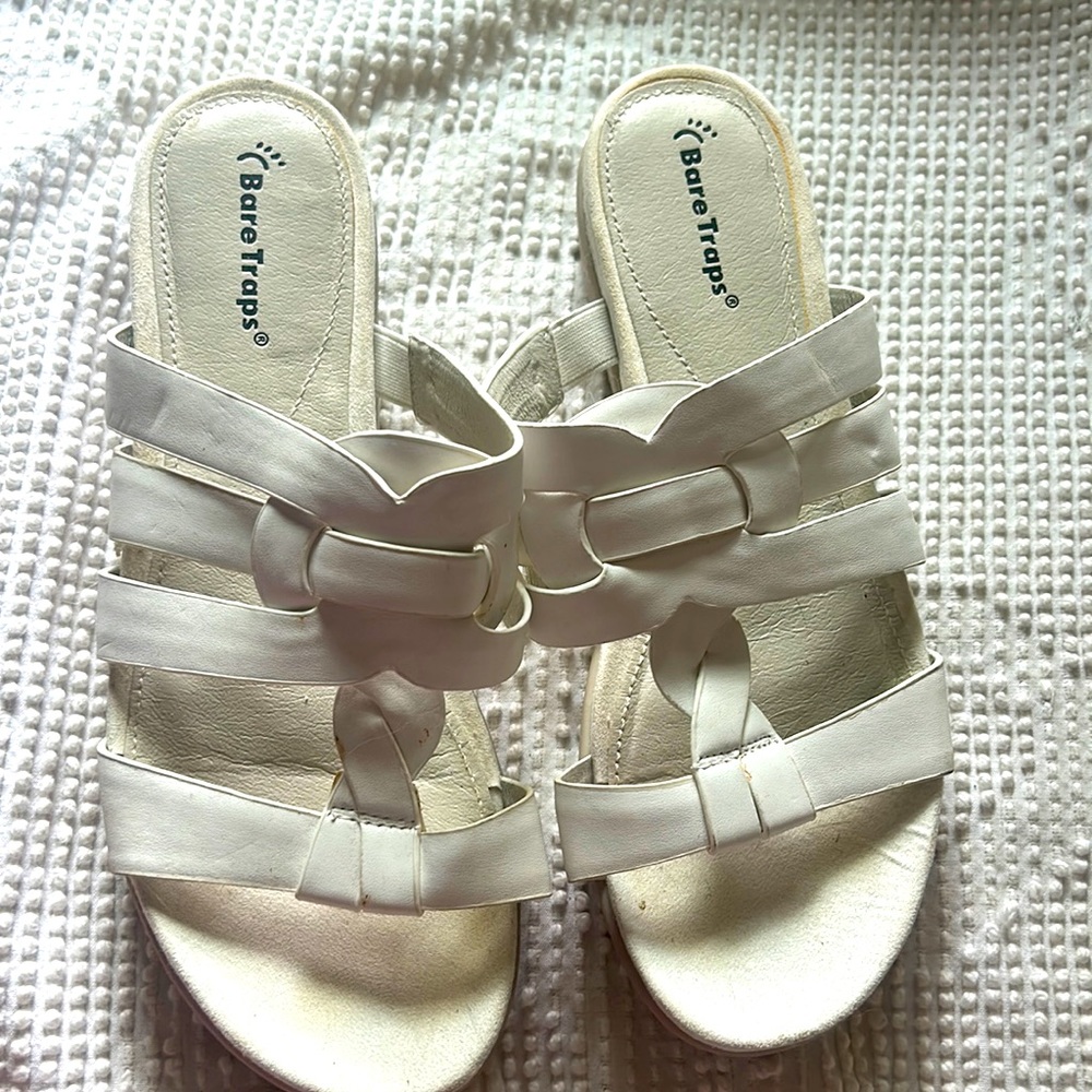 Bare Traps White Sandals